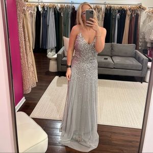 adrianna papell beaded dress in bridal size size 18